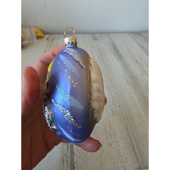 Angel fish glass ornament fish glitter tropical Hawaiian‎ shell Xmas tree - Picture 3 of 9